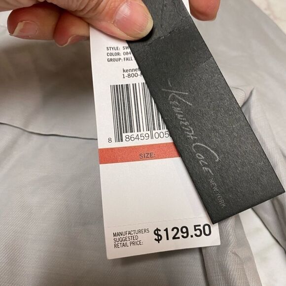 Kenneth Cole NWT silver tiered zip front blazer XS - Picture 5 of 5